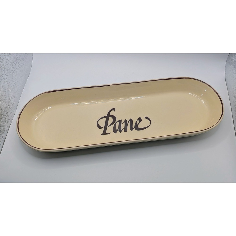 Vintage Nelson McCoy Pottery Pane Breadstick Bread Tray 1970's 1980's